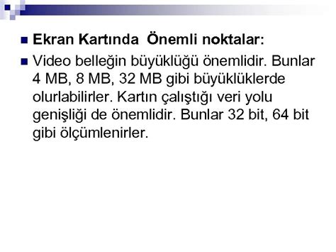 Video Belleğin Önemi