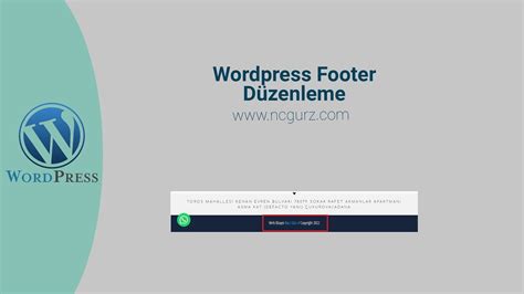 WordPress Footer Düzenleme: Alt Bilgi Alanını Özelleştirme