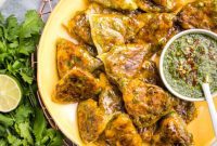 Crispy Baked Samosas with Zesty Cilantro Chutney