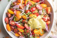 Sun-Kissed Tomato and Onion Salad with Balsamic Drizzle