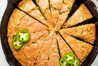 Spicy Vegan Skillet Jalapeño Cornbread