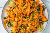 Sweet Heat Shaved Carrot Salad