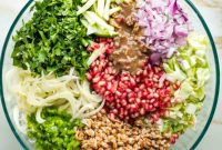 Vibrant Apple Fennel Farro Salad with Pomegranate Gems