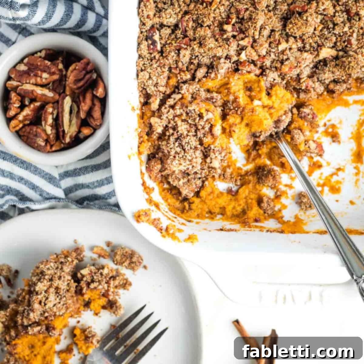 Golden Maple Pecan Sweet Potato Casserole 1 featured 30036
