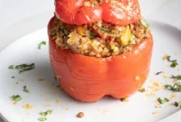 Hearty Vegan Lentil Stuffed Peppers