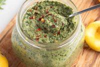 Vibrant Vegan Arugula Walnut Pesto