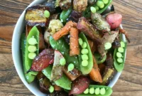 Roasted Vegetables with Carrot Top Pesto