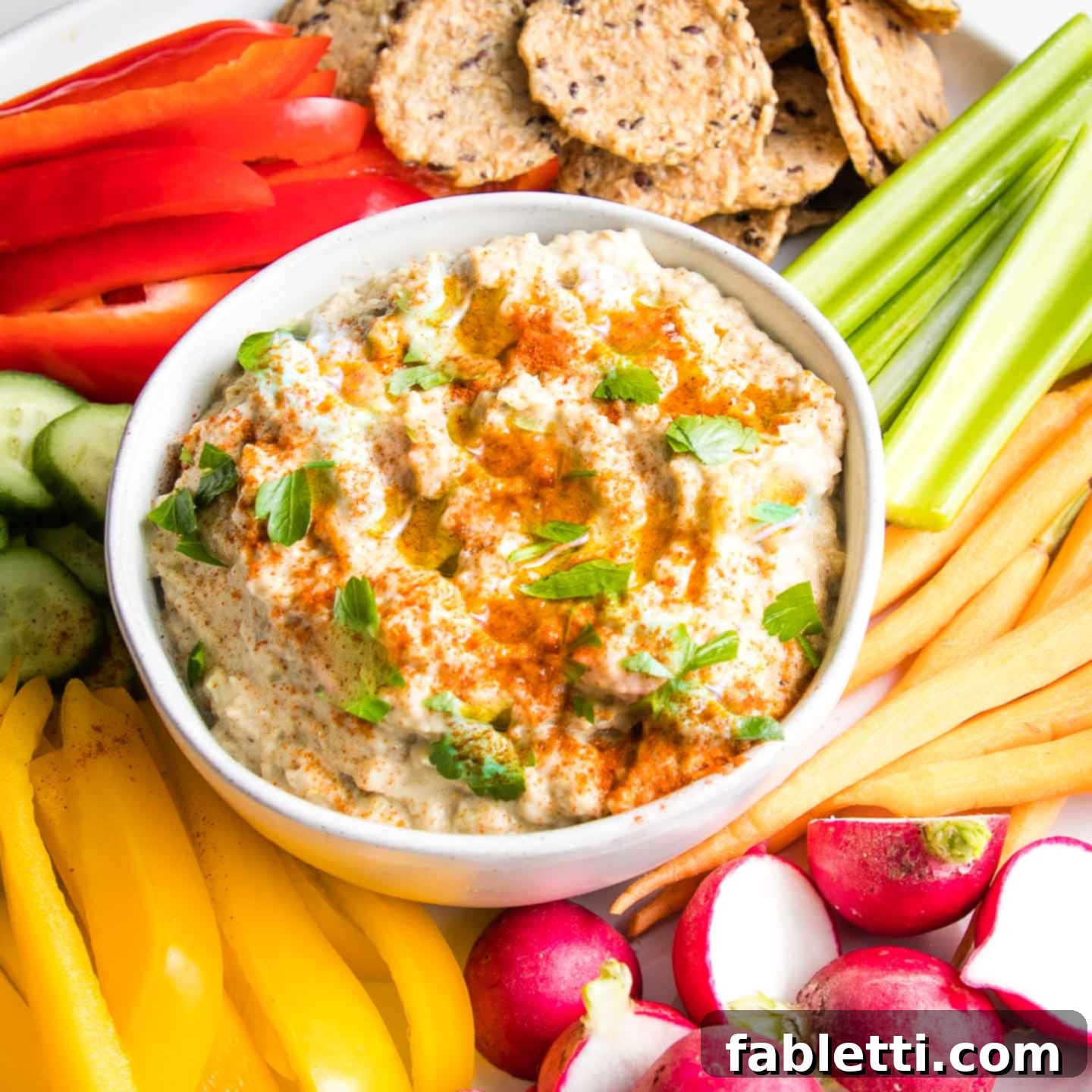 Velvety Roasted Garlic and Tahini Baba Ganoush 1 featured 8850