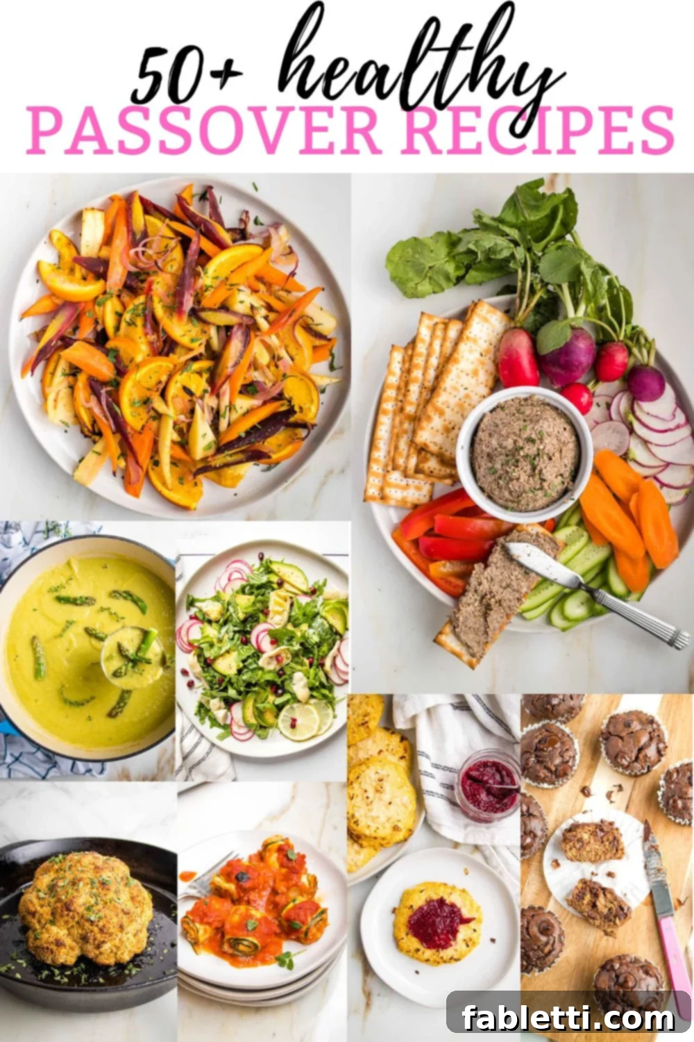 50+ Passover Recipes collage of photos