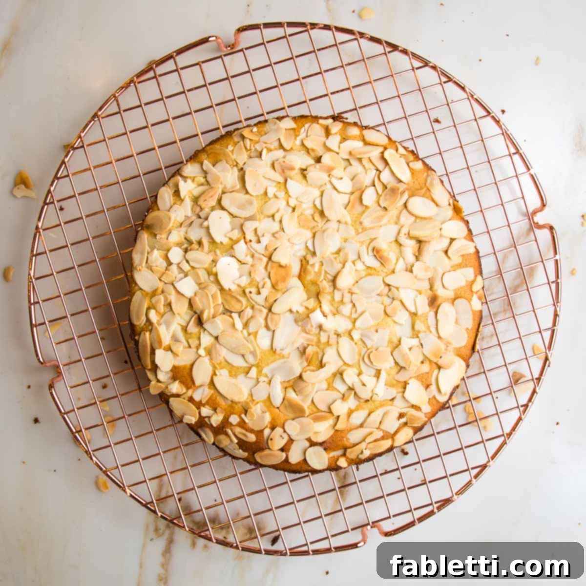 Lemon cake cooling in pan.