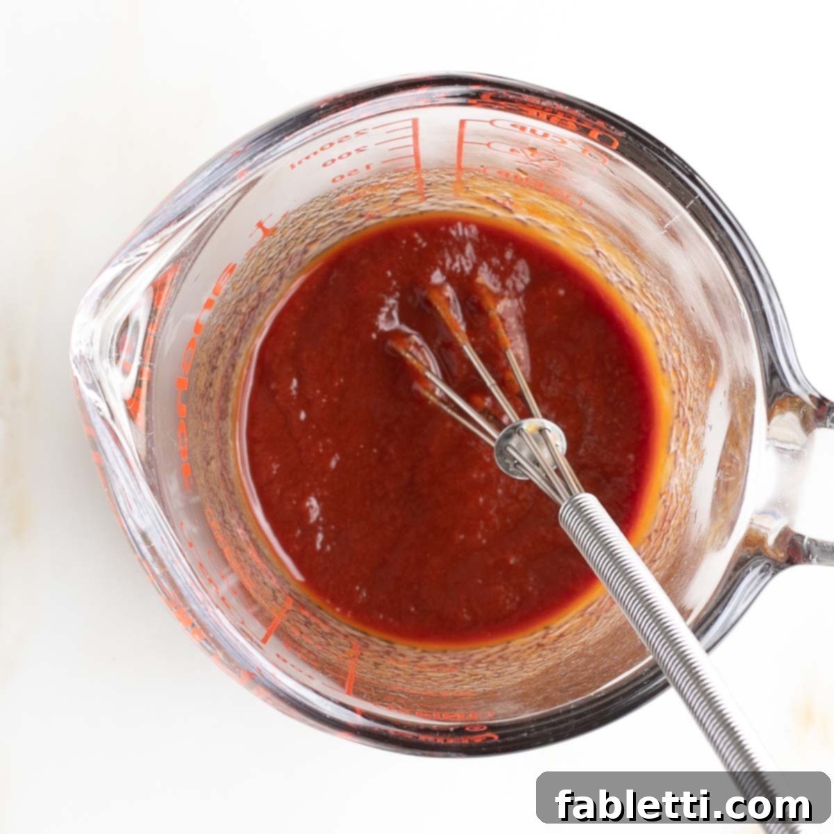 Umami-Packed Vegan Mushroom Lentil Crumble 8 A small bowl containing a smooth, whisked mixture of tomato paste, tamari, and water, poised to be added to the savory vegetable blend in the skillet, adding a vital layer of umami.