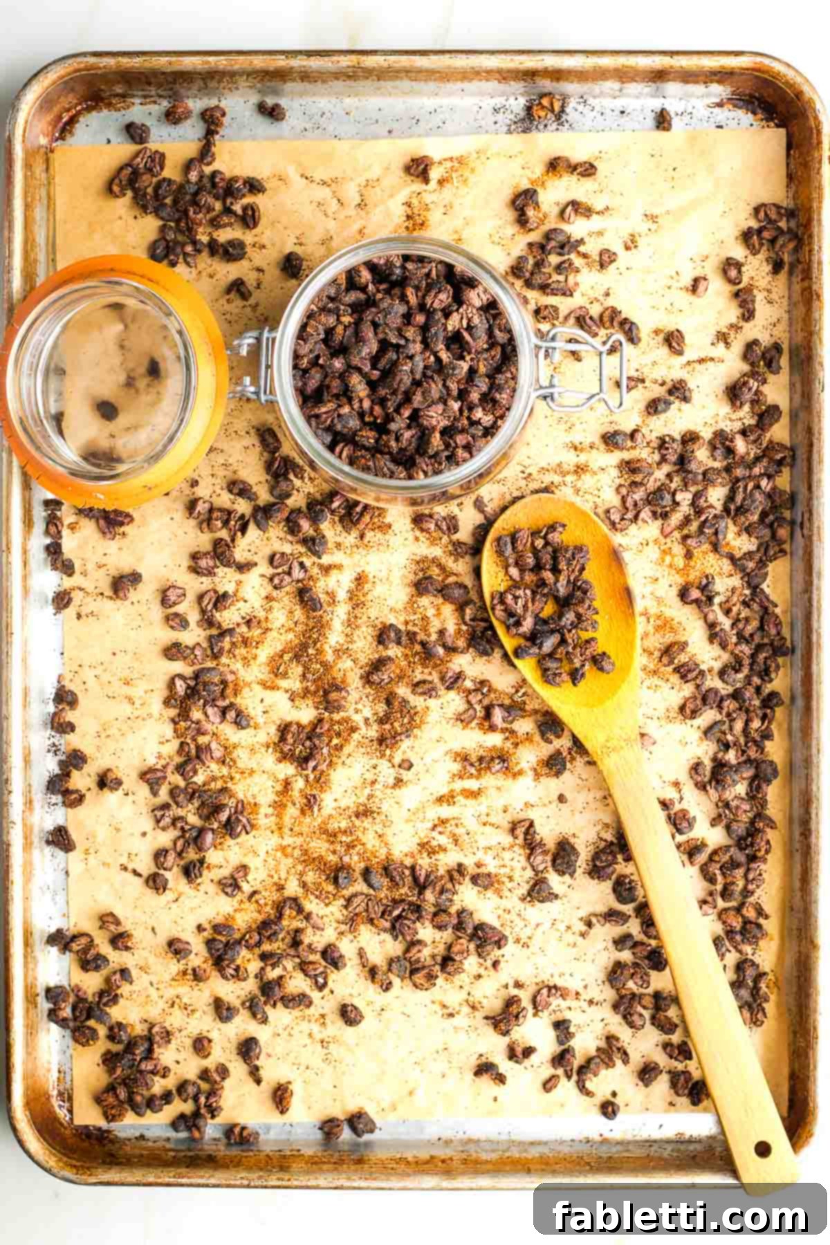 Crunchy Taco Black Beans 10 A lidded jar filled with crispy black beans, perfect for storage. These beans are ready to be enjoyed.