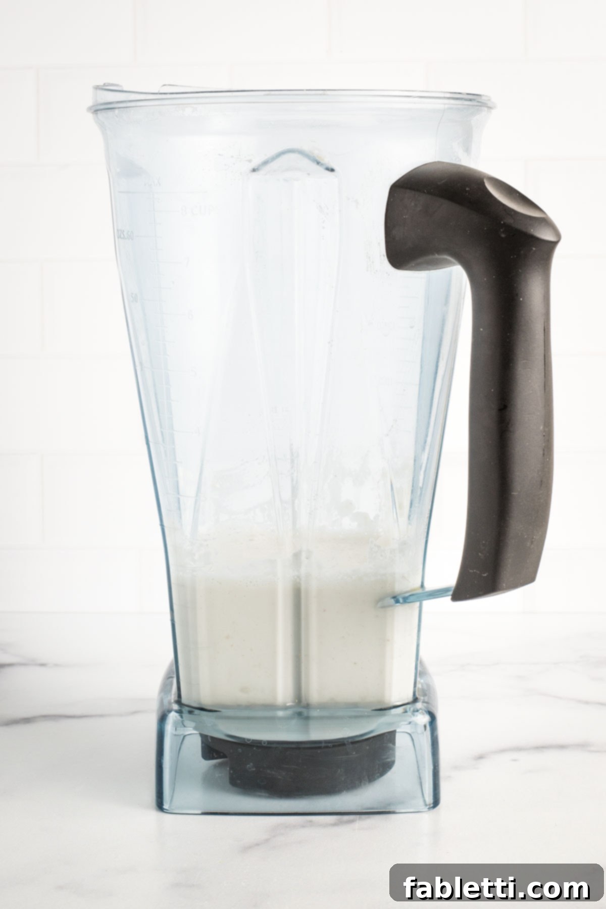 Sheet Pan Green Velvet Soup 7 Cashew cream in a blender pitcher.