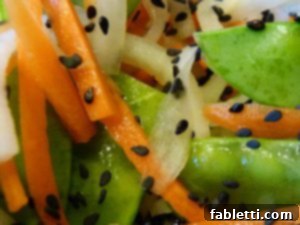 Vibrant Daikon Carrot Salad 2 Fresh Daikon and Carrot Salad with Snow Peas