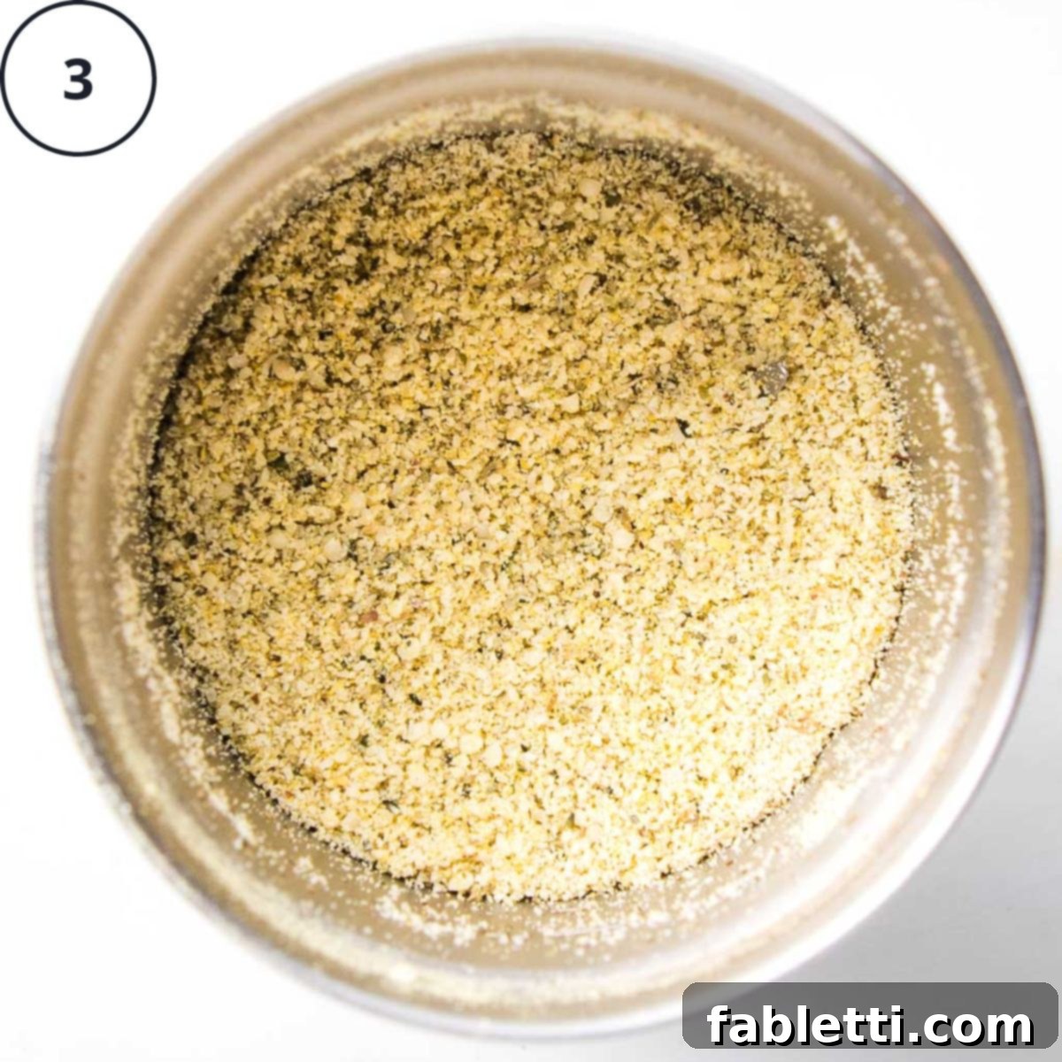 Mini Zucchini Pizzas 7 Vegan parmesan in a spice grinder, made with hemp seeds, nutritional yeast and spices ground together.