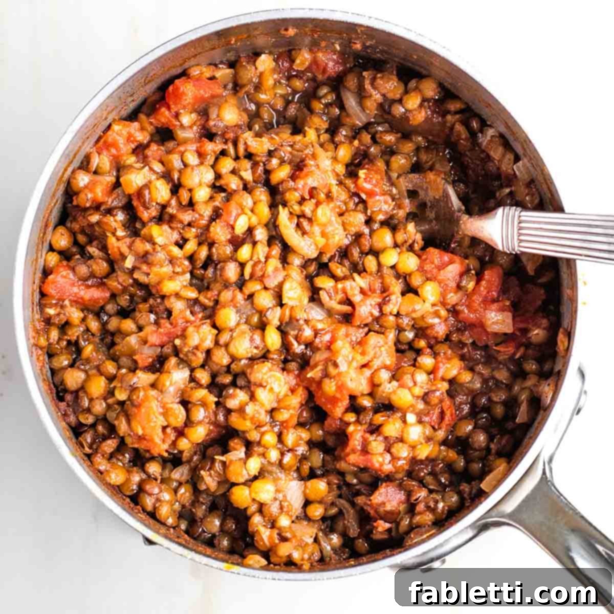 Hearty Vegan Lentil Tacos 8 Lentils simmering covered until liquid is absorbed and lentils are tender.