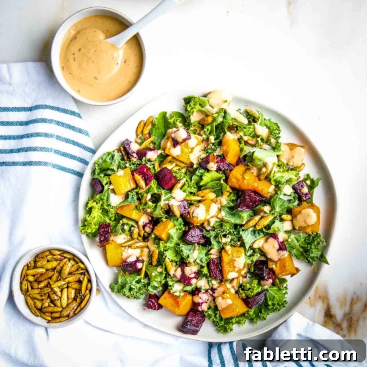 Vibrant Butternut Beetroot Medley 3 Colorful salad with roasted butternut squash and beets.
