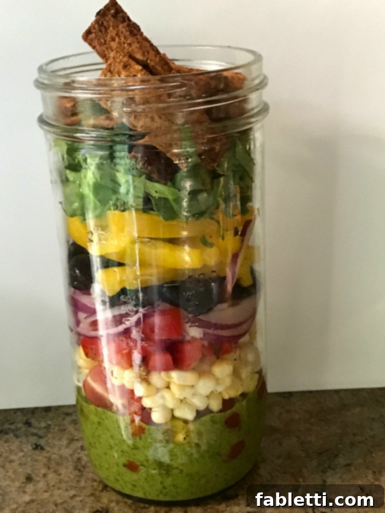 Oven-Crisped Taco Salad 9 Healthy Taco Salad in a Mason Jar