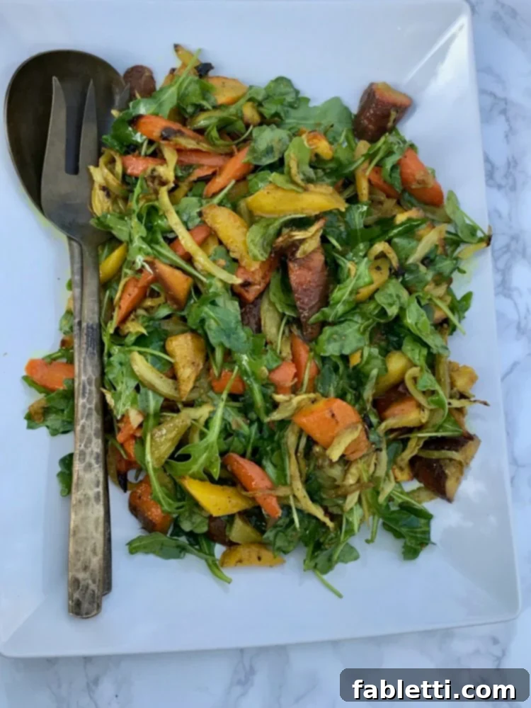 Aromatic Roasted Fennel and Carrot Salad 8 Perfect Fall Salad with roasted vegetables and greens