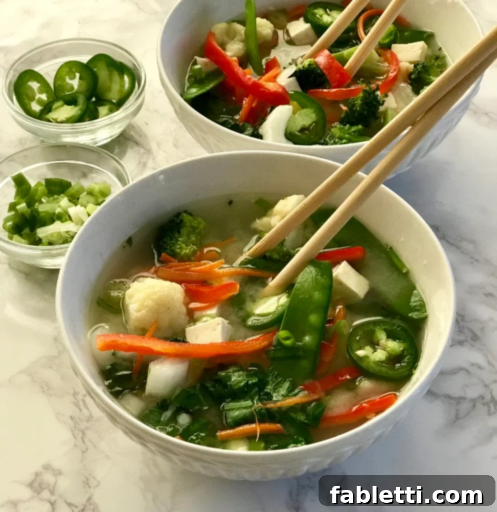 Effortless Garden Vegetable Miso 2 Simple Miso Soup with fresh vegetables and tofu