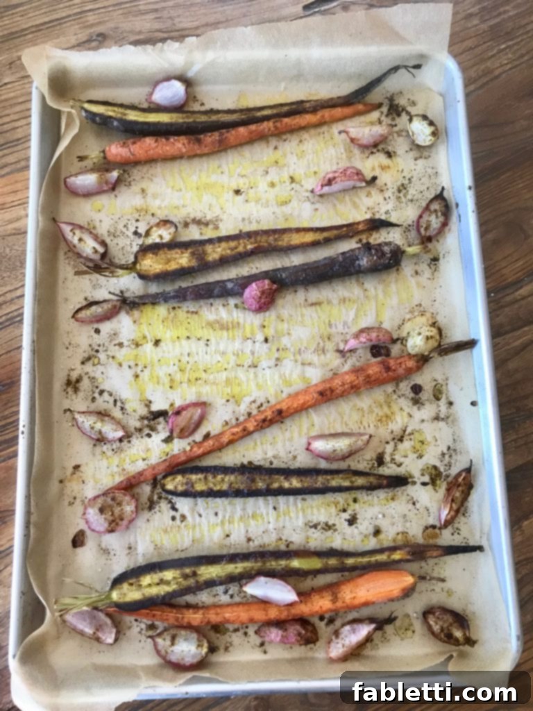 Roasted Vegetables with Carrot Top Pesto 7 Roasted Veggies with Carrot Top Pesto. Root vegetables with cumin.