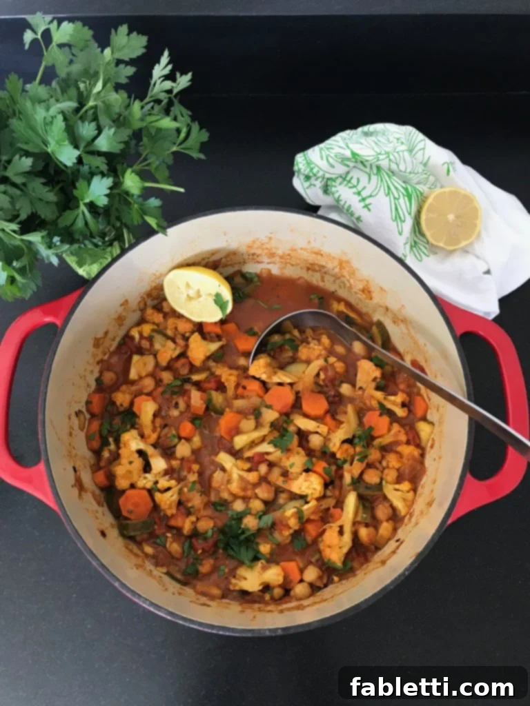 Spiced Chickpea Stew + Veggies
