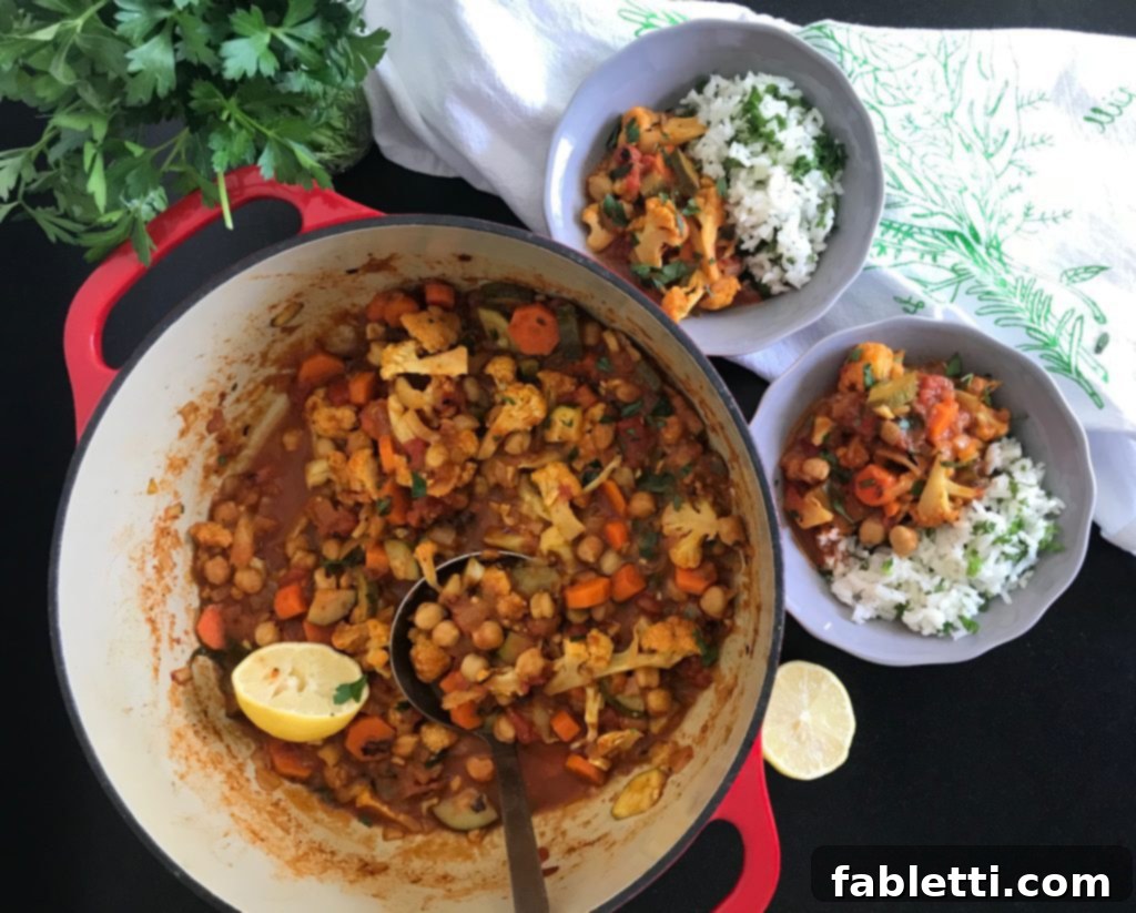 Spiced Chickpea Stew. Vegan and gluten-free.