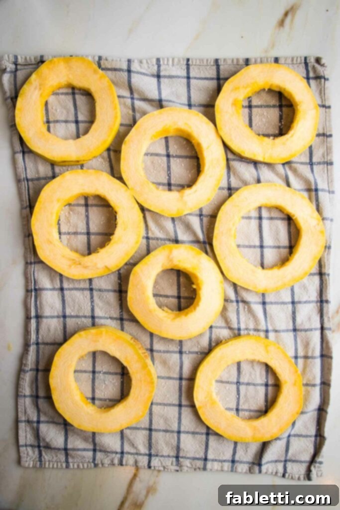 Hearty Vegan Bolognese over Squash Strands 7 Spaghetti squash rings generously sprinkled with kosher salt, laid out on a clean kitchen towel to draw out moisture.