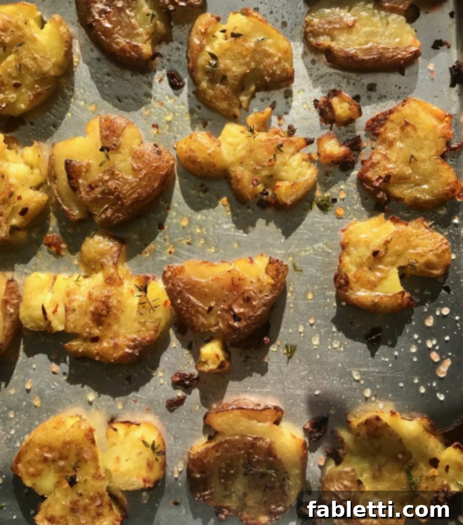 Perfectly Crispy Smashed Potatoes with Fresh Pesto 5 Crispy Smashed Potatoes with Pesto