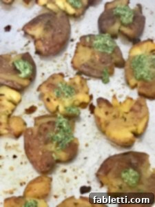 Perfectly Crispy Smashed Potatoes with Fresh Pesto 10 Crispy Smashed Potatoes with Pesto