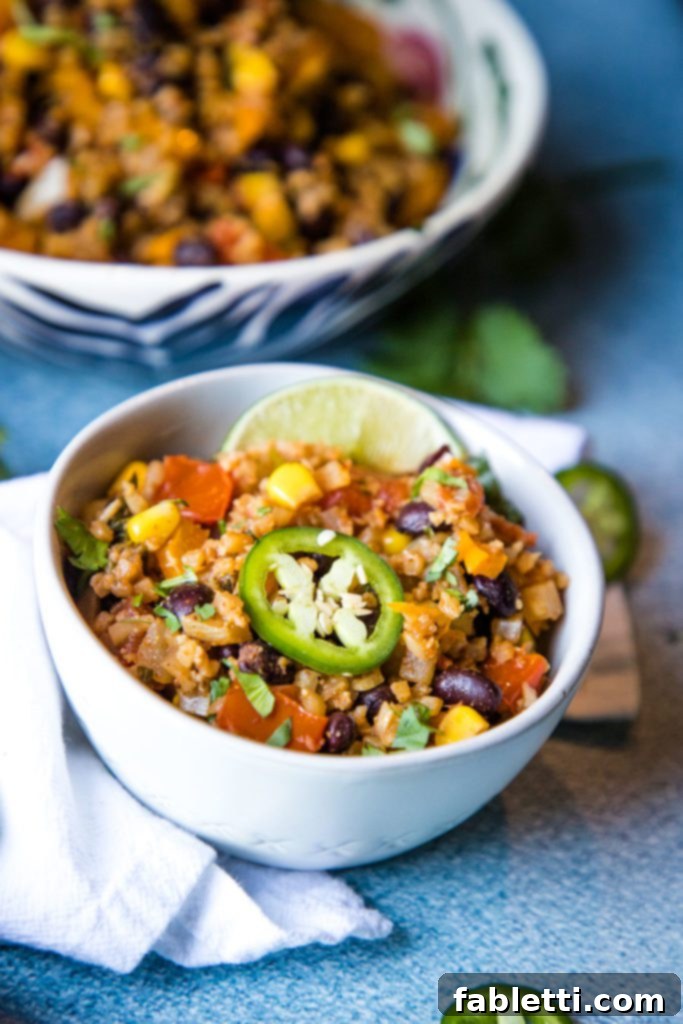 Flavorful Low Carb Mexican Cauliflower Rice 8 Mexican Cauli-rice with jalapeno
