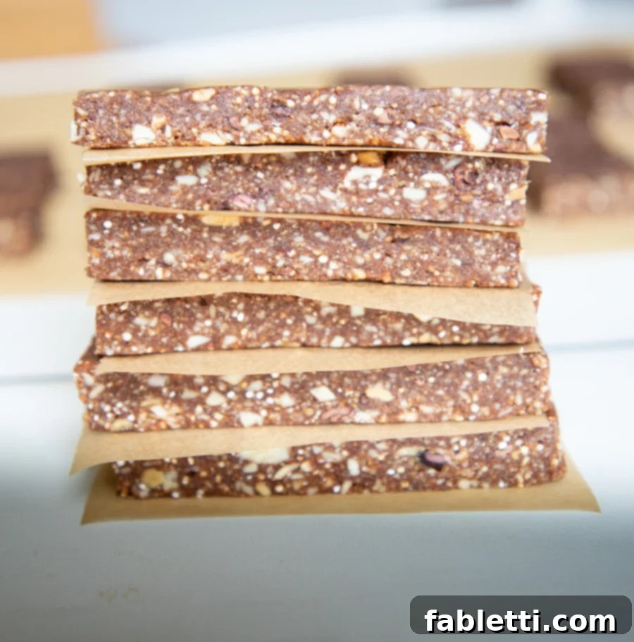 Effortless Grain-Free Fuel Bars 6 Stack of healthy protein bars ready for grab-and-go snacking
