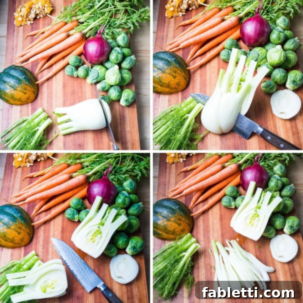 Step by Step photos on how to slice fennel.