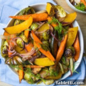Big chunks of colorful veggies...perfect for a Thanksgiving Side Dish.