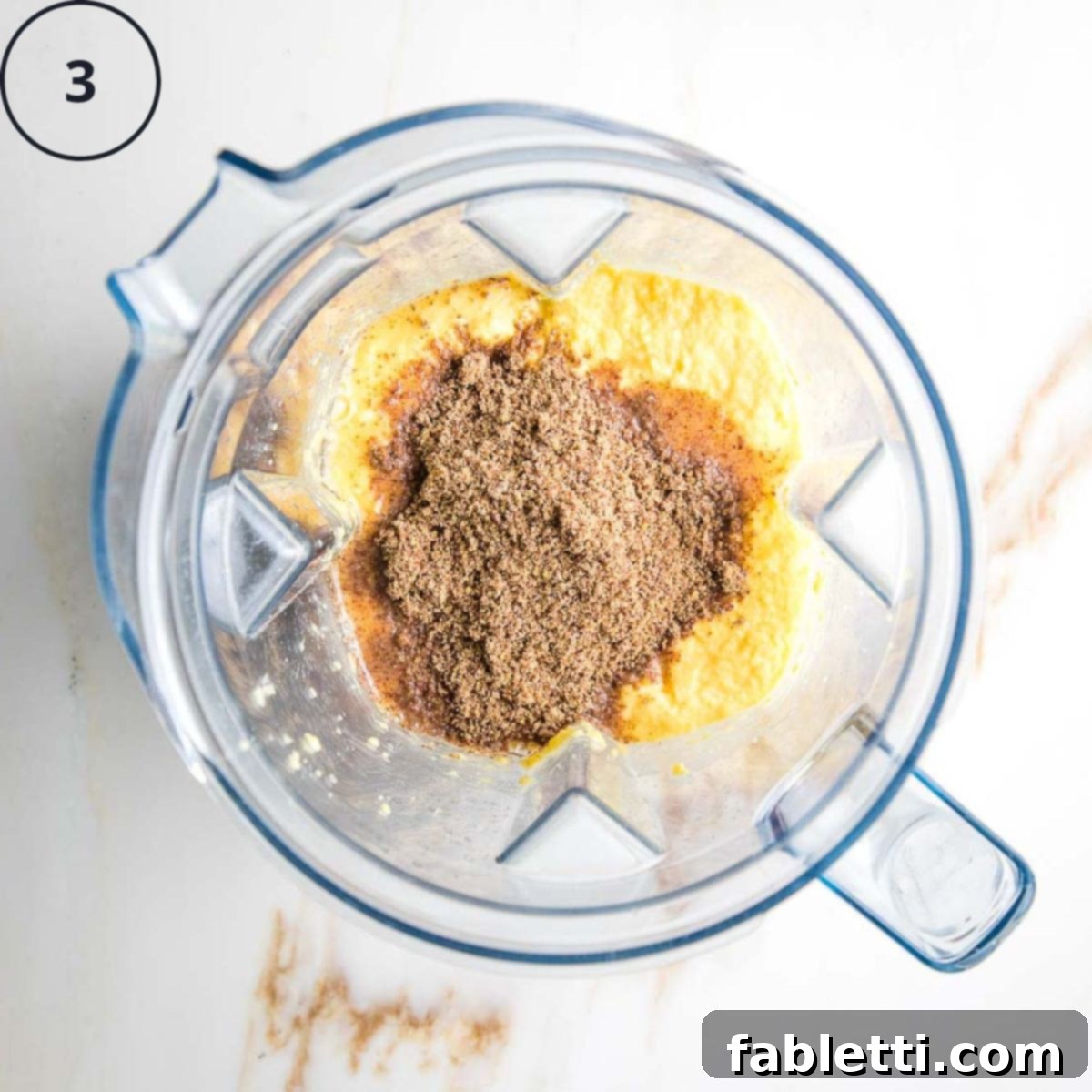 Double Corn Gluten-Free Vegan Cornbread 6 Maple syrup, apple cider vinegar, and ground flaxseed are added to the mushy corn mixture in the blender.