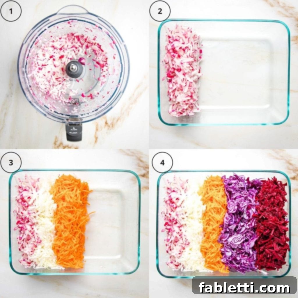 A pristine, empty white plate ready to be filled, demonstrating the foundational step before assembling a vibrant shredded rainbow salad. This image signifies the clean slate for creativity and colorful arrangement.