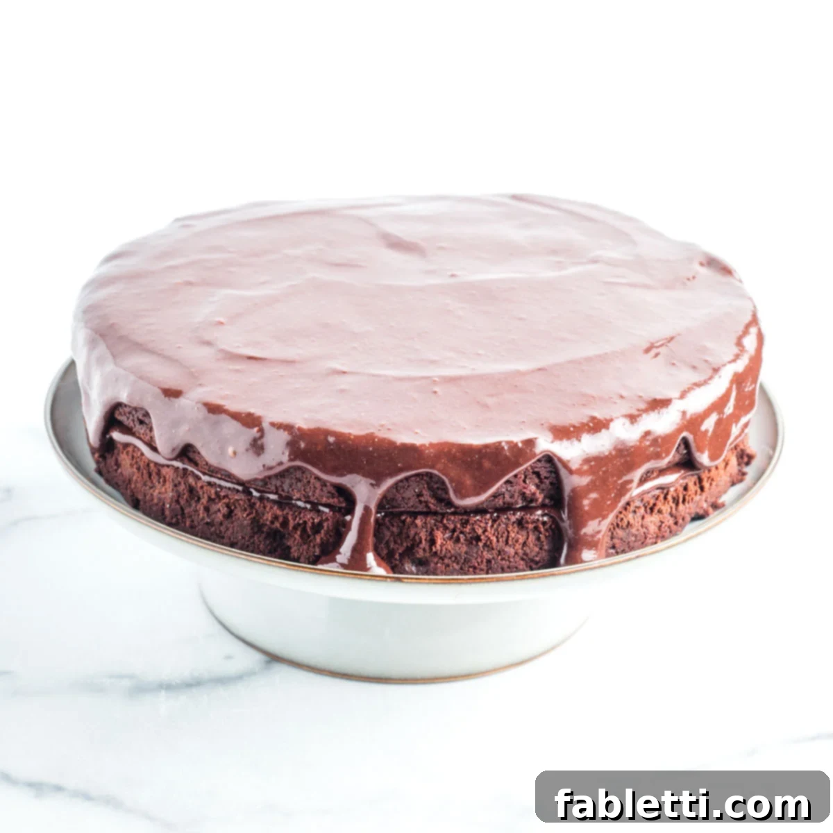 Vegan Flourless Chocolate Cake Delight 16 Two layers of chocolate cake with chocolate frosting