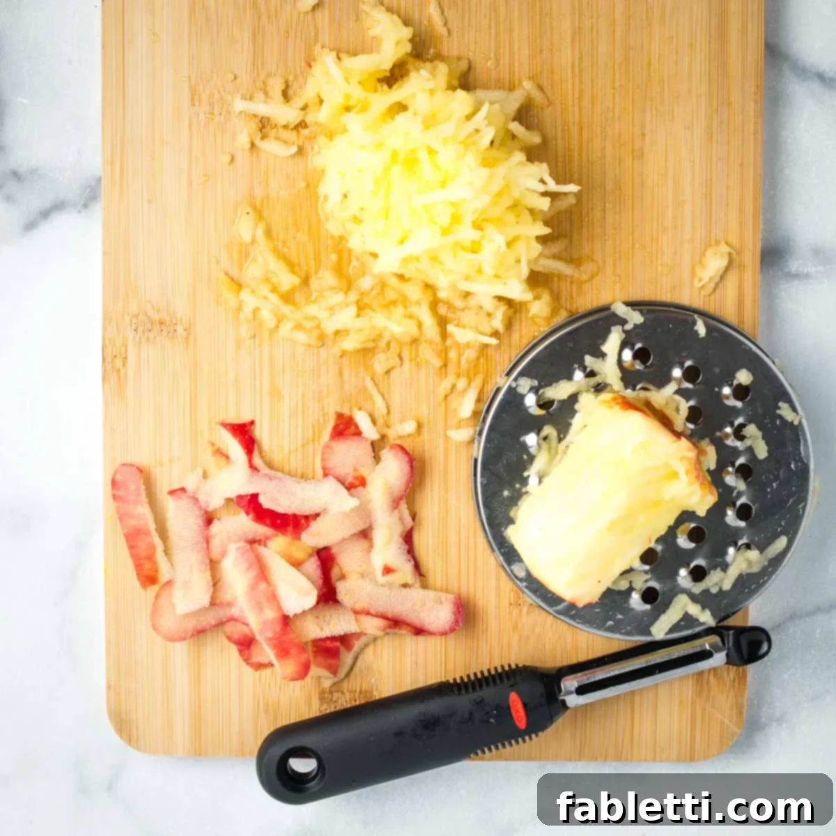 Vegan Flourless Chocolate Cake Delight 6 Shredding an apple for the cake